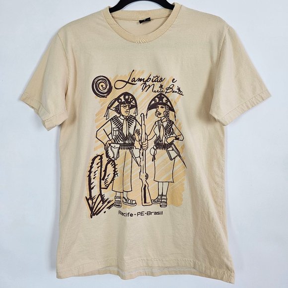 M & F Lambiao E Maria Bonita Recife Brasil Mens Large Short Sleeve T Shirt - Picture 1 of 10